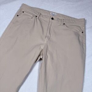 Peter Millar Jeans Mens 38x32 Beige Straight Leg Stretch Denim Casual Pants